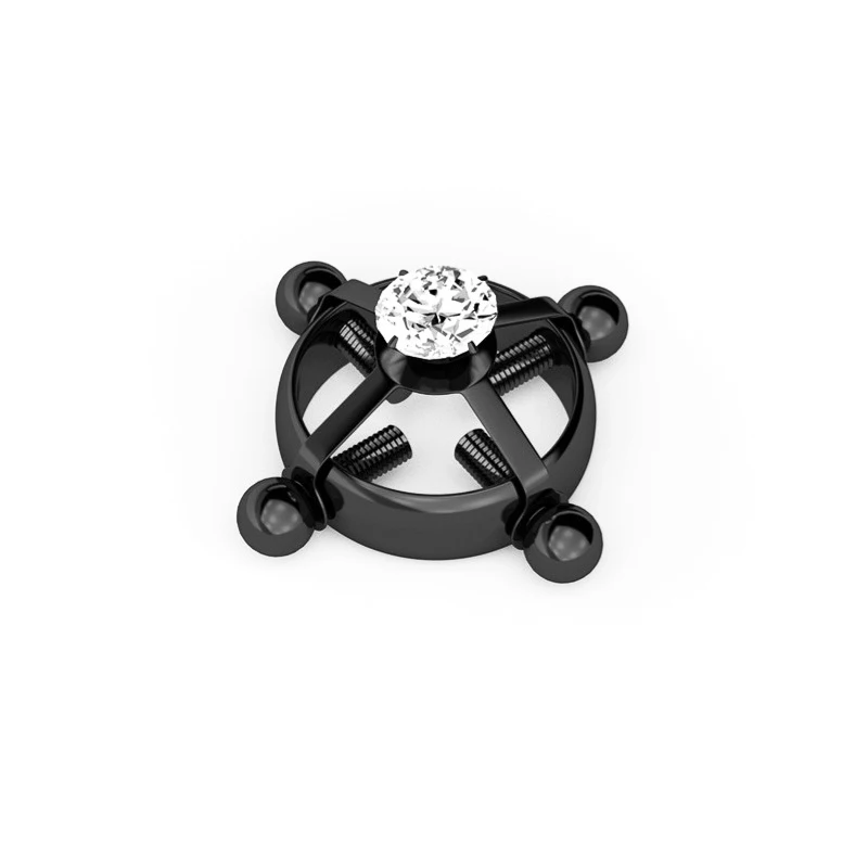 ألعاب الجنس للنساء الفولاذ المقاوم للصدأ الزركون الحلمة المشابك خواتم دون ثقب Bdsm عبودية المعدات الغريبة الملحقات الحميمة #6