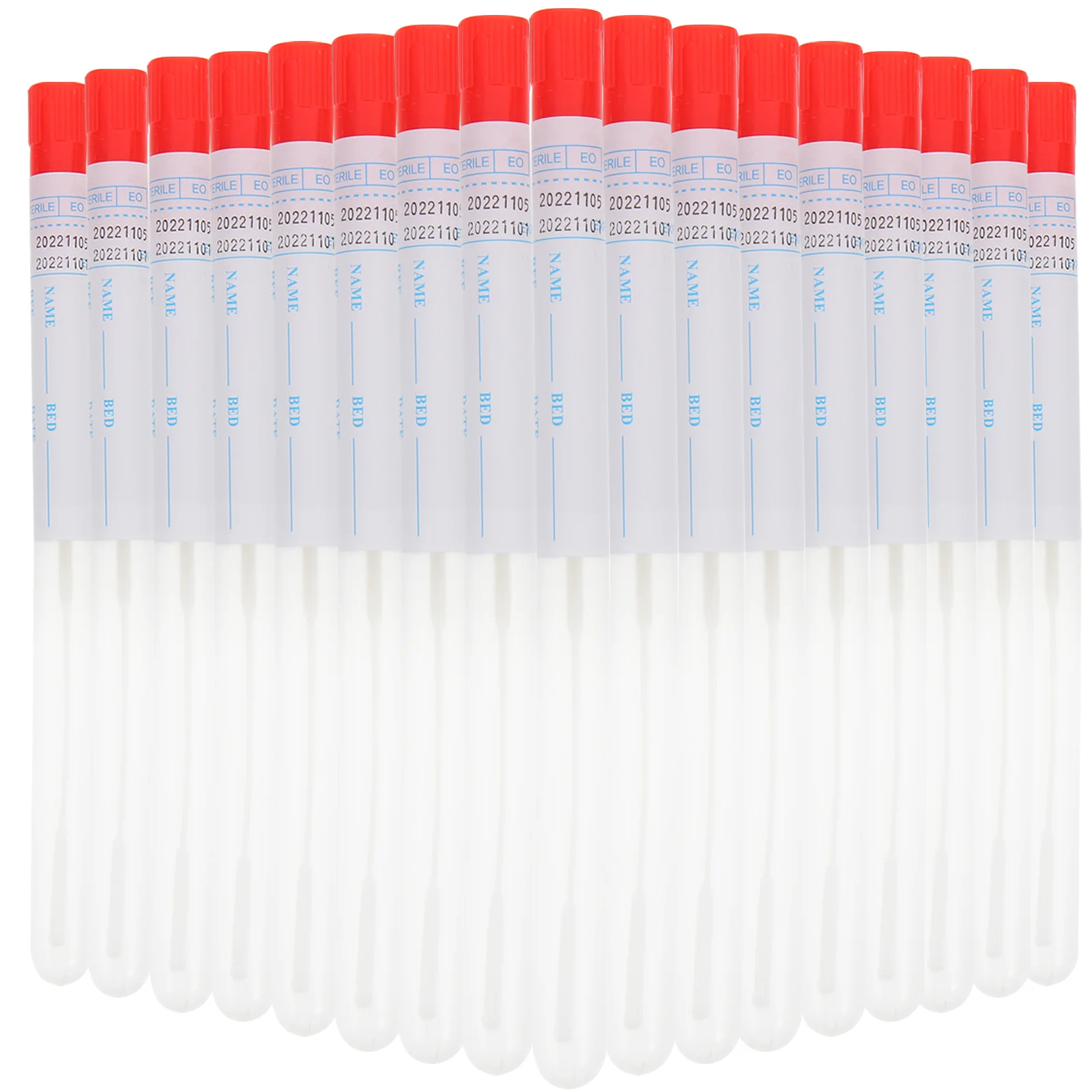 

50 Sets Swab Sampling Kit Sterile Portable Sampling Swabs Disposable Portable Medical Grade Plastic for Hospitals Labs