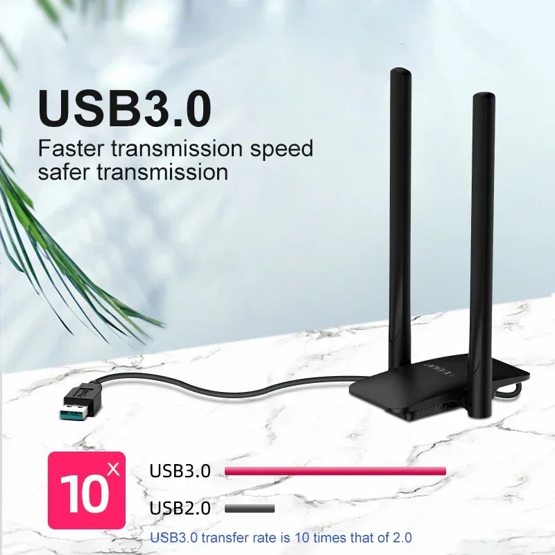

EDUP 1300 Мбит/с беспроводной Wi-Fi адаптер USB3.0 адаптер сетевой карты 2,4G и 5,8G двухдиапазонный диск бесплатно 2*6dBi антенна высокого дождя MTK чип