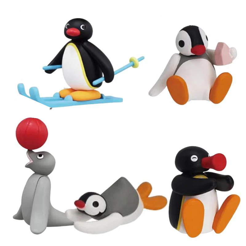 Pingu Figure Gashapon Pinga Action Figure Robby Pingu Anime Doll Kawaii Periphery Toy Christmas Gift for Kids