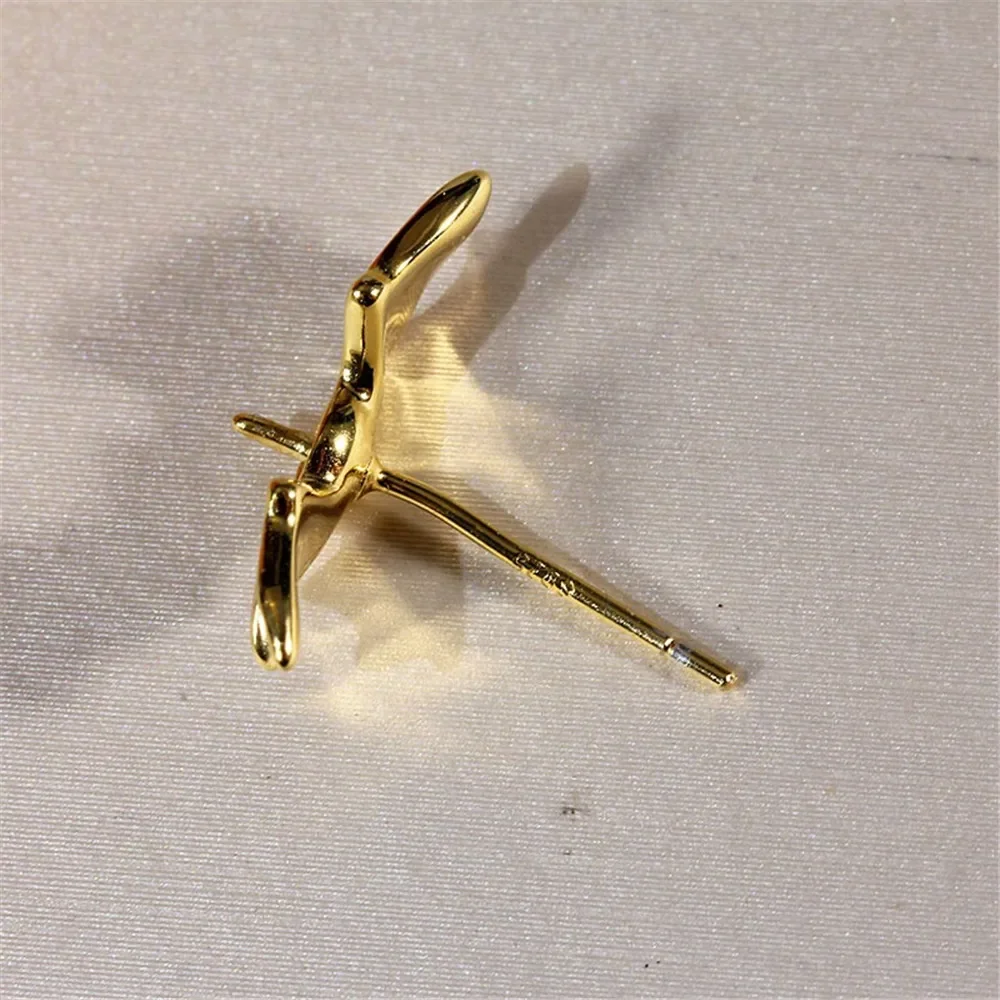 

Серьги из стерлингового серебра 925 пробы с жемчугом, принадлежности для самостоятельного изготовления ювелирных изделий, пустые стойки для сережек для аксессуаров ручной работы, без жемчуга