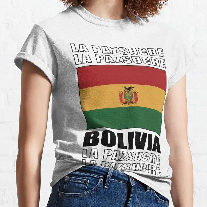 Bolivia Flag Classic    Unisex summer T-shirt Cotton fashion couple clothes