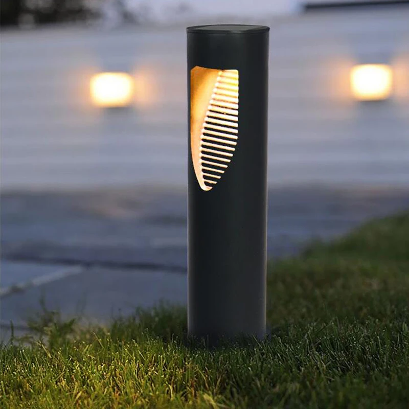 Cylindrical Outdoor Waterproof Solar Garden Lawn Light Auto On/off Wireless Solar Pathway Light