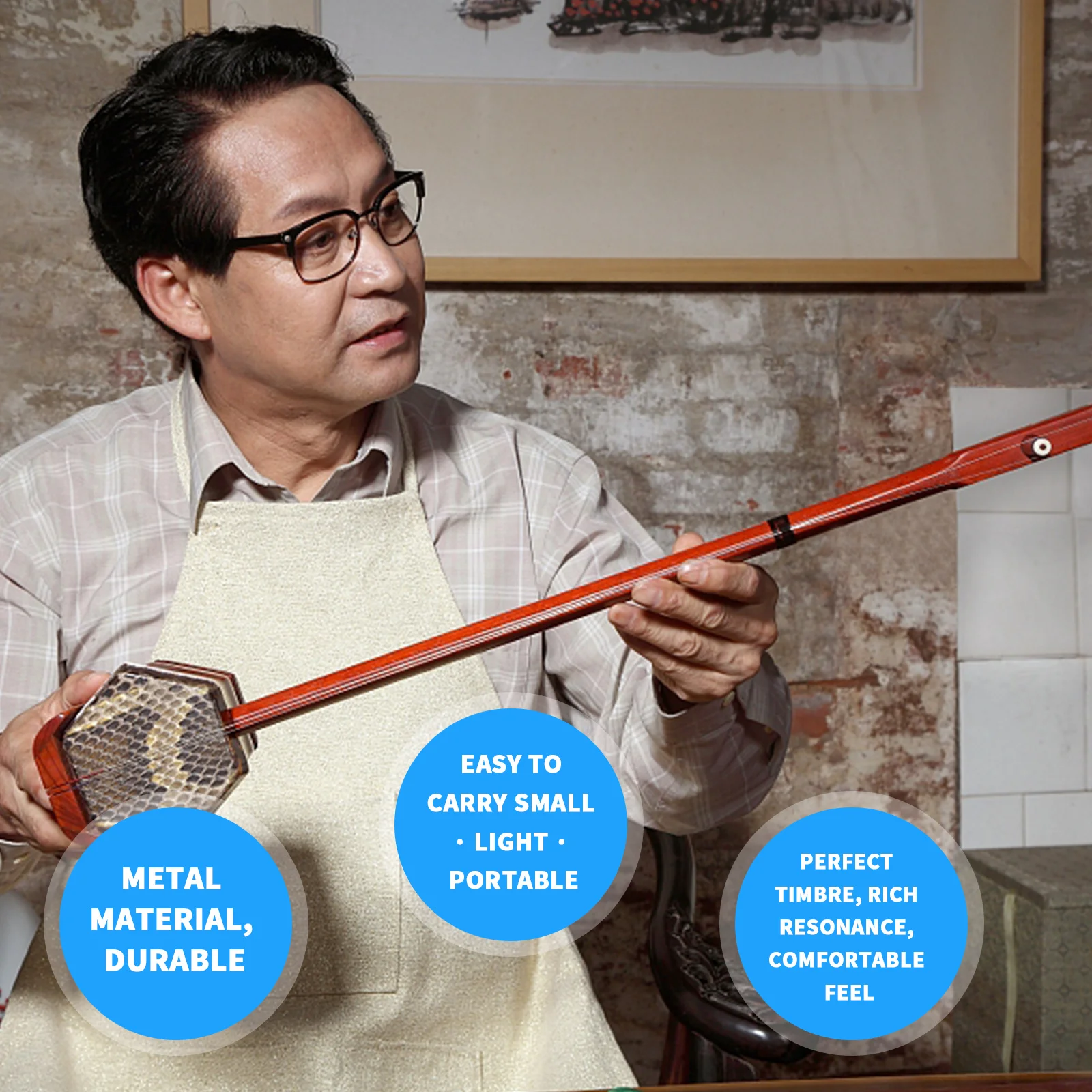 

2 Pcs Erhu String Set Strings Excellent Craftsmanship Accessories Durable Parts Change Gift Metal