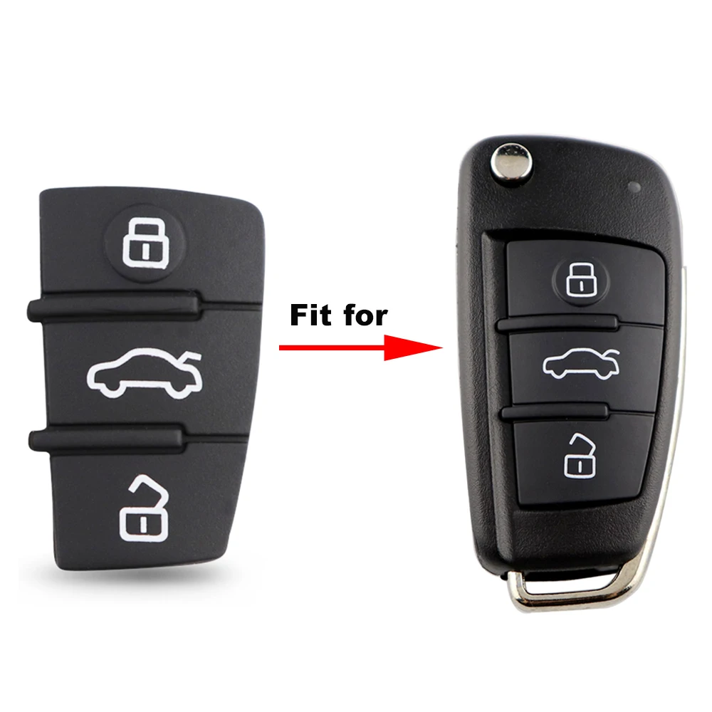 YIQIXIN sostituzione Auto Fob Case Cover per Audi Q7 A2 A3 A4 A6 A6L A8 TT S5 Flip Remote 3 Button Car Key Shell HU66 lama non tagliata