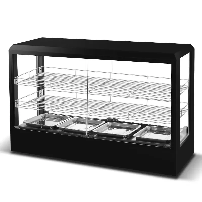 Commercial Hot Food Display Warmer Cabinet Electric Heating Showcase for Fried Chicken Pie Bakery Restaurant Kitchen