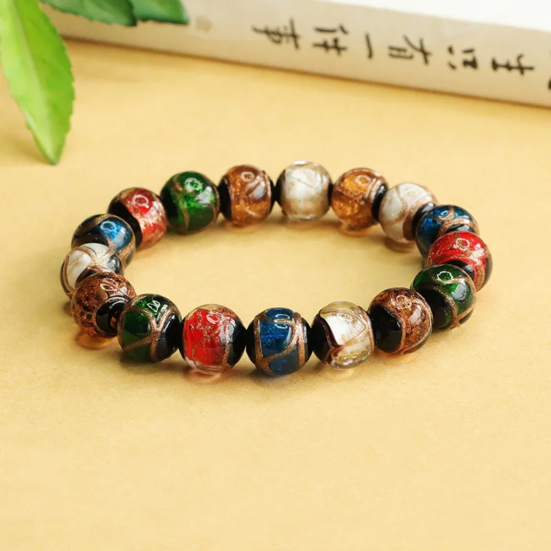 

Ароматный браслет с глазурной отделкой, разноцветный, в дворцовом стиле, новинка китайского Нового года Дракона, ювелирное украшение