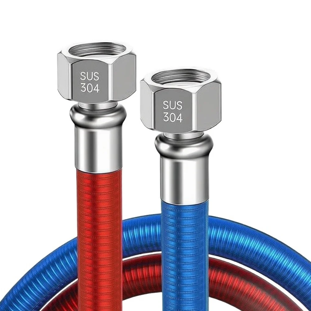 Corrugated Stainless Steel Water Line Hose Made from 304 Alloy with Heat Insulating Welded Construction for Safe Handling