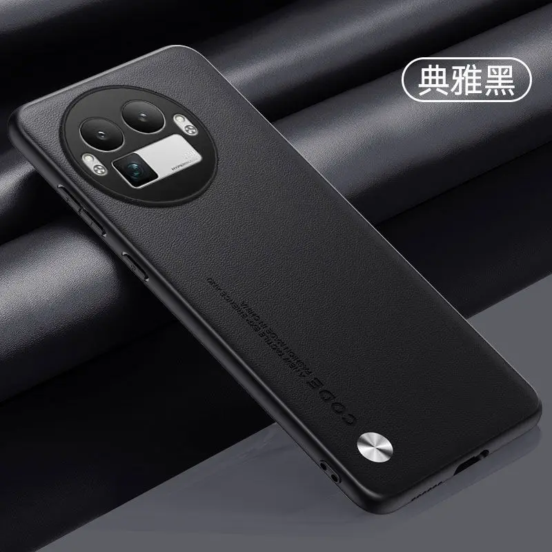 For Realme GT8 Pro Case Simple Business Style Luxury Plain Leather Skin-friendly Anti-drop Cover For Realme GT 8 Pro Funda