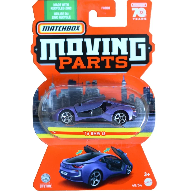 Original Mattel Matchbox Car Moving Parts Kids Toy for Boy 1/64 Diecast Vehicle 70 Years Ford Mustang Volkswagen Toyota MR2 Gift