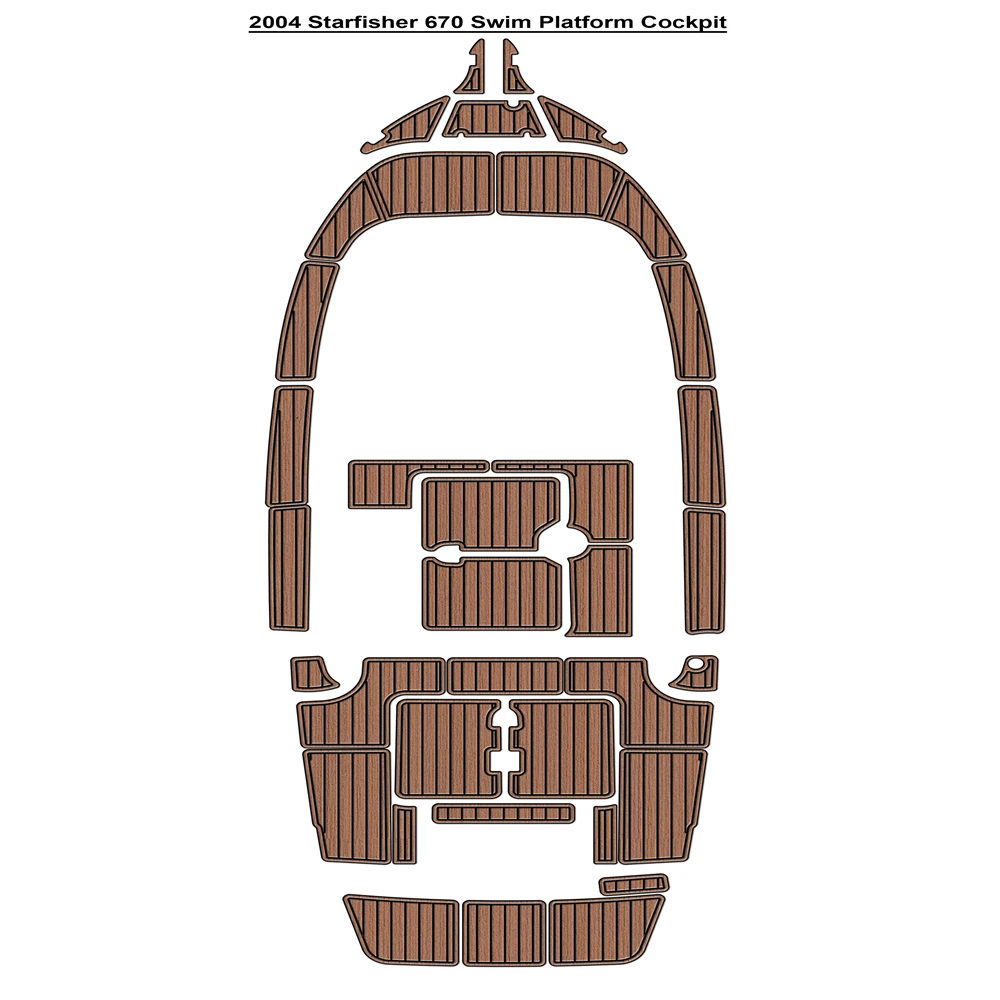 

2004 Starfisher 670 Swim Platform Cockpit Pad Boat EVA Teak Floor SeaDek Gatorstep Style Self Adhesive dwseryy