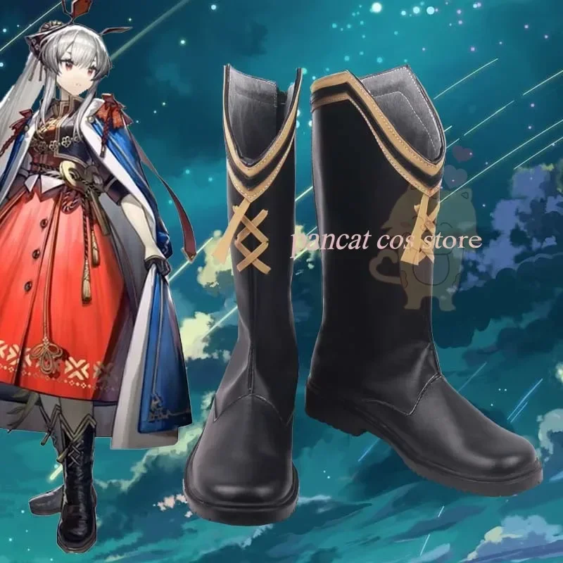 Arknights  Anime Weedy  Cosplay Shoes Comic Anime Game Cos Long Boots Cosplay Costume Prop Shoes for Con Halloween Party