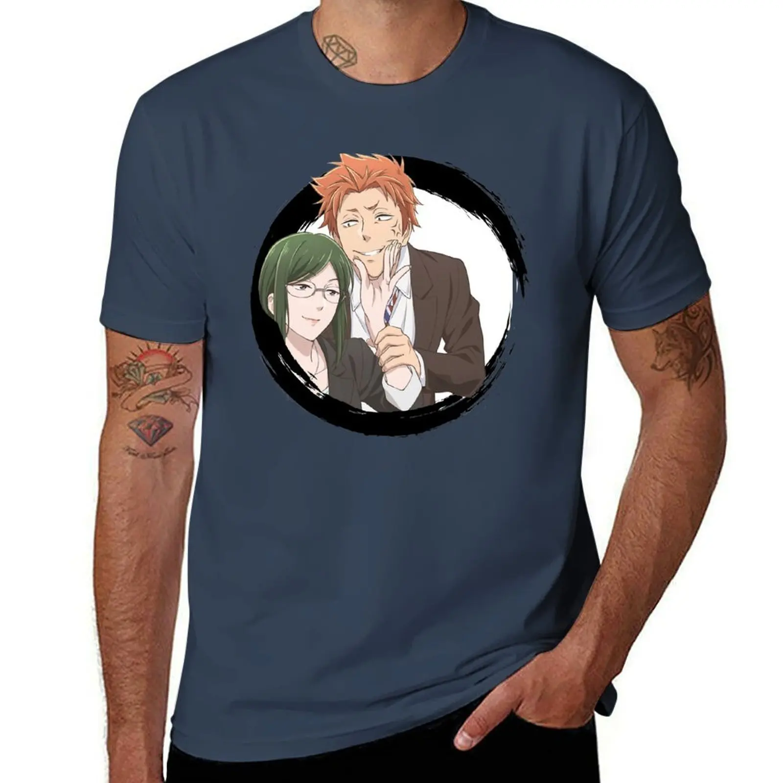 

Hanako and taro, Wotakoi T-Shirt Modern Print Casual T-Shirt