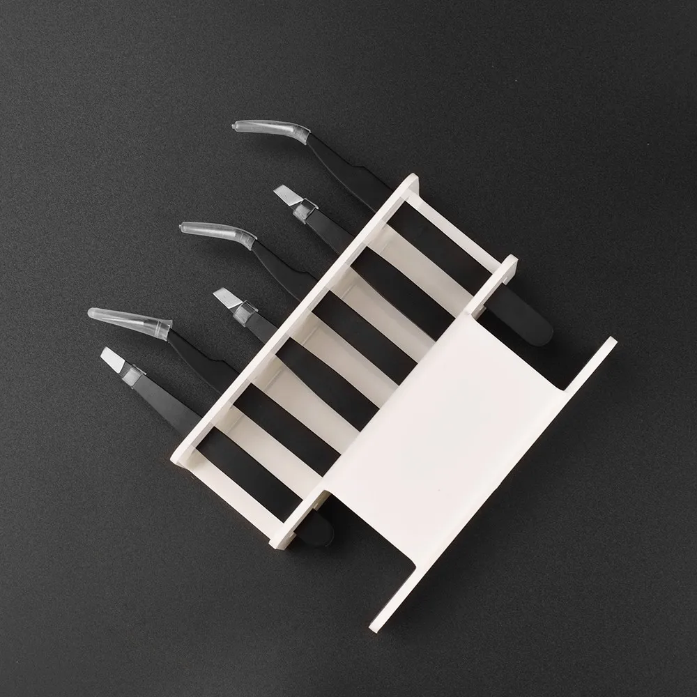 Newest Eyelash Extension Acrylic Tweezers Shelf Holder 6pcs Tweezer Stand Storage Positions Eye Lashes Beauty Makeup Tool
