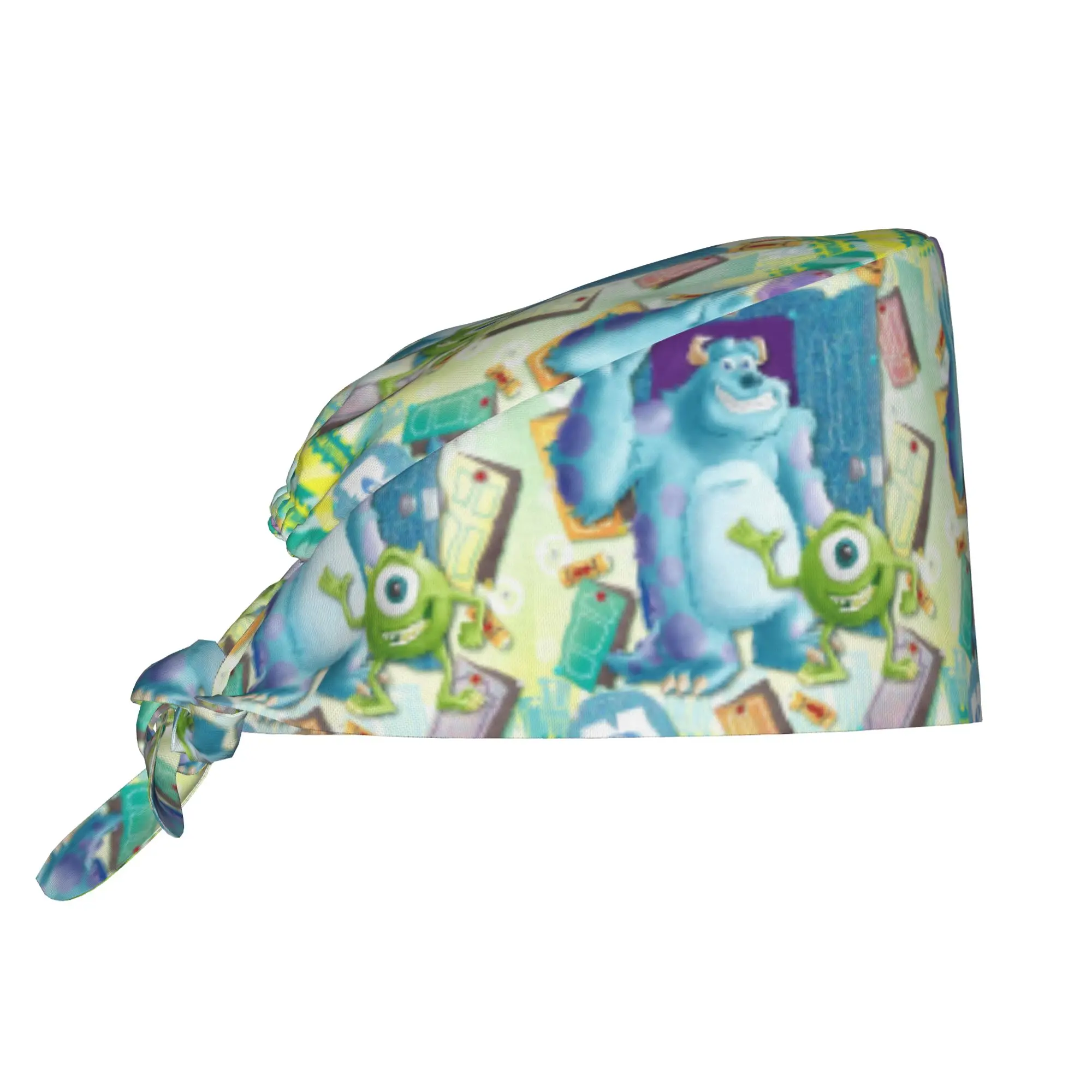 Custom M-Monsters Anime University Scrubs Cap Surgical Hats Men Women  Operating Room Cap Operator Hats Lab Works Hat