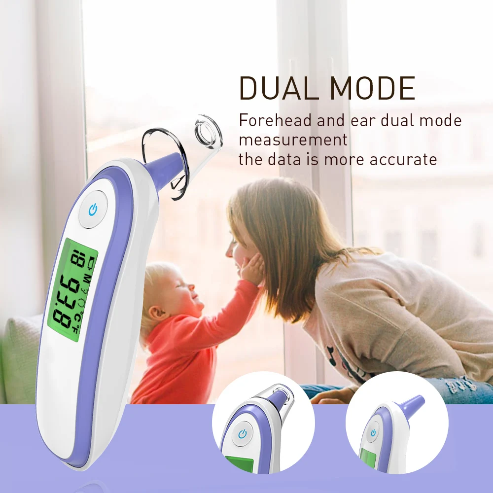 ThermometerMedical Infrared Digital Forehead Thermometer Non Contact Body Temperature Measurement Ear Thermometer for Baby Adult