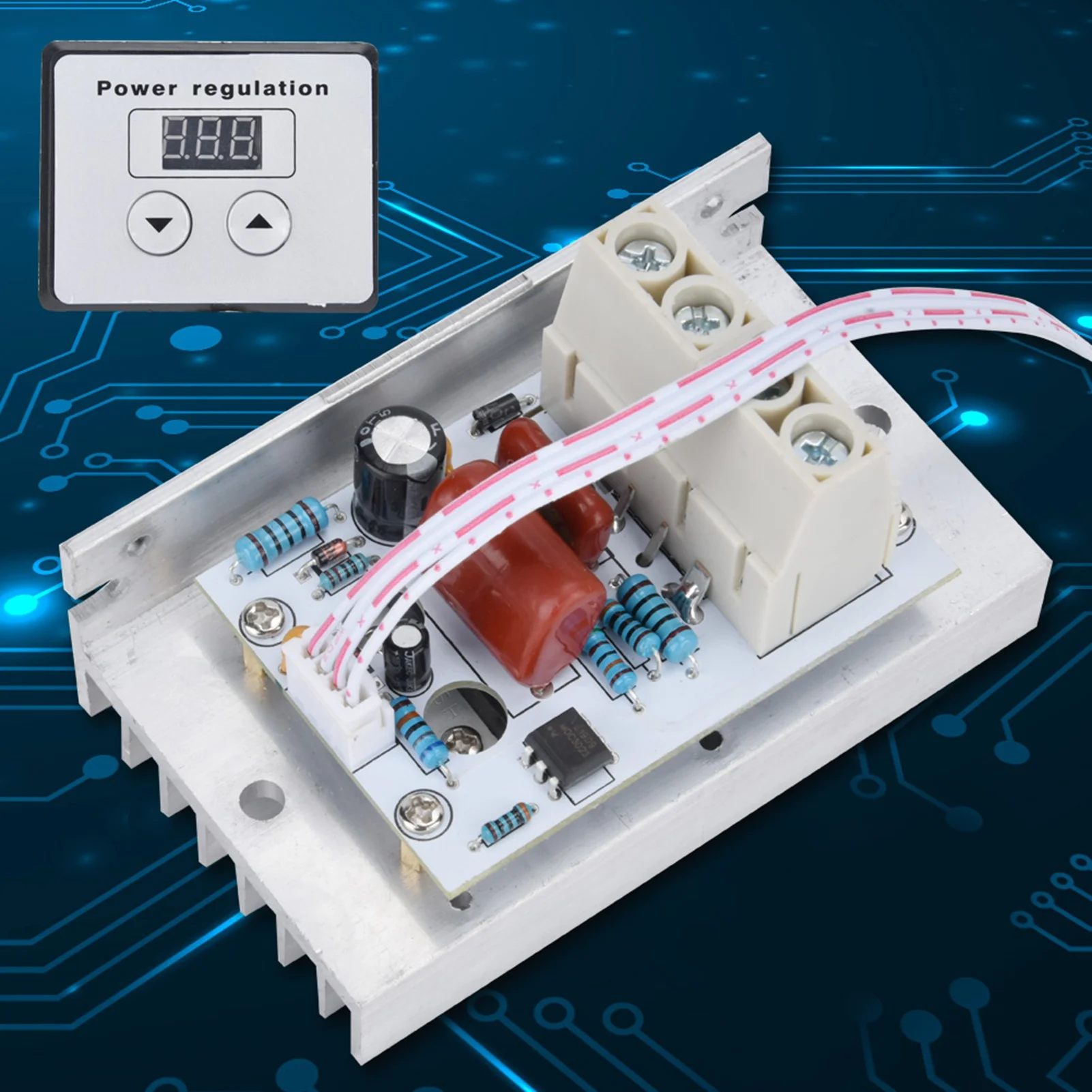 10000W SCR Digital Voltage Regulator Speed Control Dimmer Thermostat AC 220V 80A Dimmer Voltage Regulator Voltage Controller