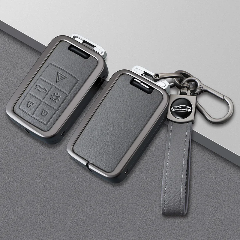 Car Remote Key Case Cover Holder For Volvo S60 S80 V60 XC60 XC70 S60L S80L V40 XC90 Zinc Alloy Leather Protector Shell