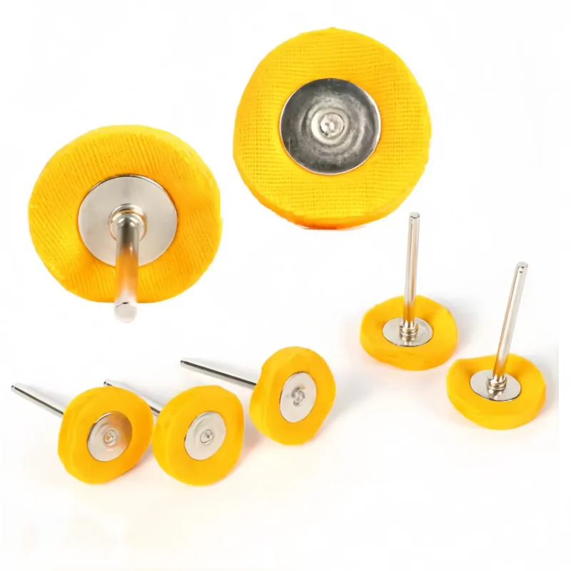 

6Pcs 3mm Yellow Polishing Cloth Wheel, Wear-resistant No Lint, for Jewelry Watch Metal Polishing, Rotary Tool Accessory