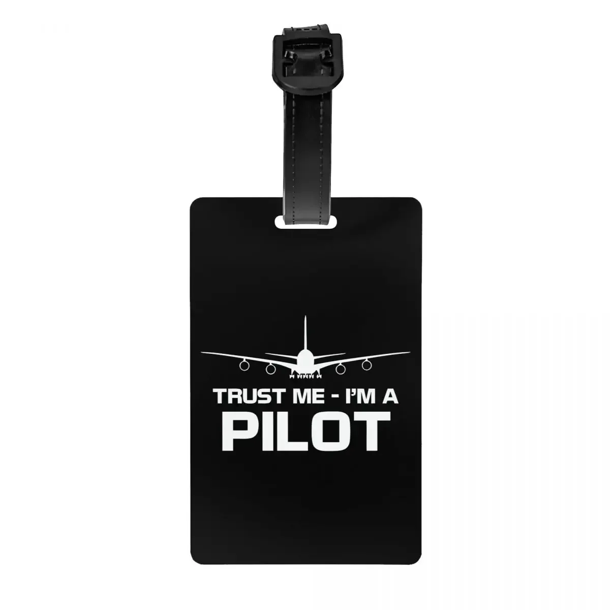 Trust Me IM A Pilot Luggage Tags For Suitcases Plane Flying Aeroplane Aviation Gift Privacy Cover Name ID Card