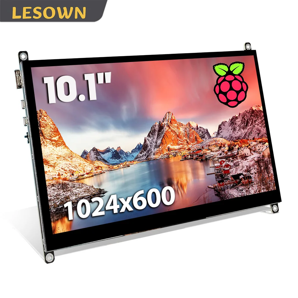 

LESOWN Portable 10.1" HDMI Monitor Module 1024x600 Capacitive Touch Panel Lightweight for Laptop Second Screen Extension DIY