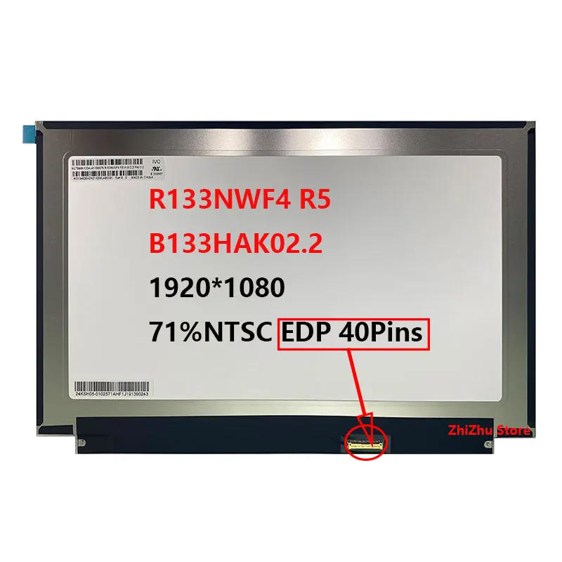 R133NWF4 R5 B133HAK02.2 13.3'' Laptop LCD Touch Screen For Lenovo ThinkPad  X390 X13 L13 Gen 2 20NL 20NM 20Q0 20Q1 40 pin