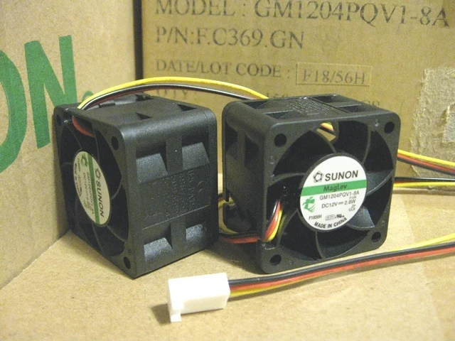 Sunon Maglev GM1204PQV1-8A 고속 센서 케이스 서버 팬, 40x28mm, 4028 4cm, 40mm, 3 핀