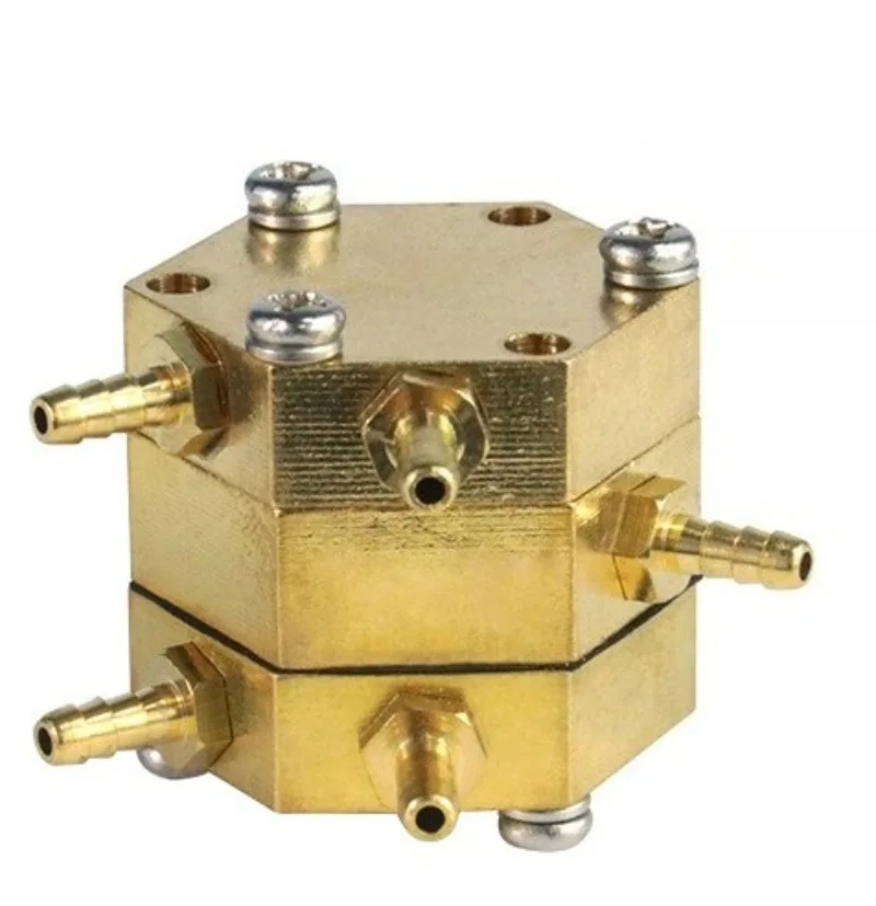 

4 шт., стоматологический шестиугольный клапан давления воды для полости рта, аксессуары для стоматологического кресла, однозвенный клапан управления водой с воздушным управлением