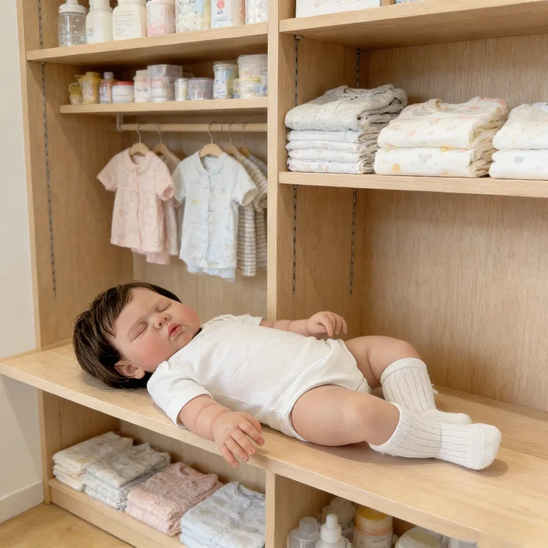 24インチのリアルな寝ている女の子人形、柔らかい布製ボディ、60cmのリボーンドール、手植えの髪付き