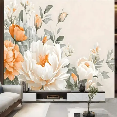 사용자 정의 모든 크기 벽화 벽지 현대 목가적 인 꽃 사진 벽 종이 거실 침실 웨딩 하우스 Papel De Pared