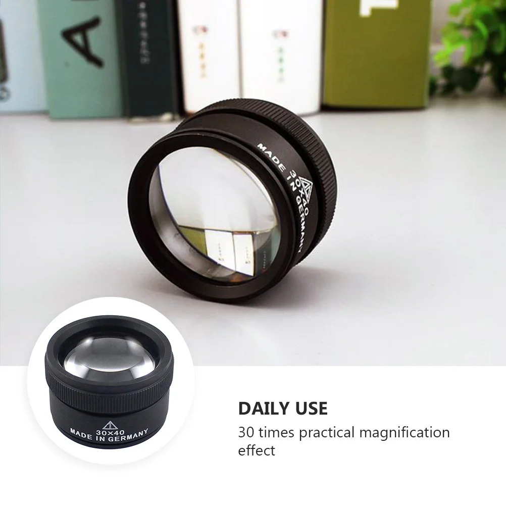 1 قطعة تحديد المجوهرات عدسة مكبرة 30X مستديرة يده شاتيربروف للقراءة الزجاج البصري المحمولة