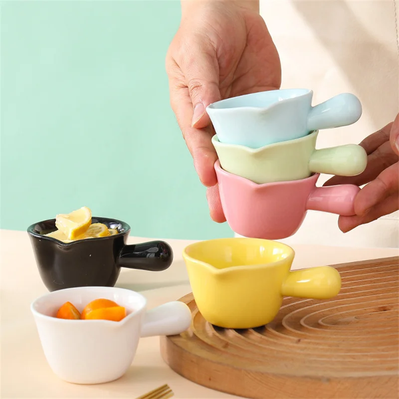 

Керамическая тарелка с ручкой, керамическая тарелка с ручкой, бытовая миска для сока, чашка для крема с ручкой, блюдо для приправ и вкусов