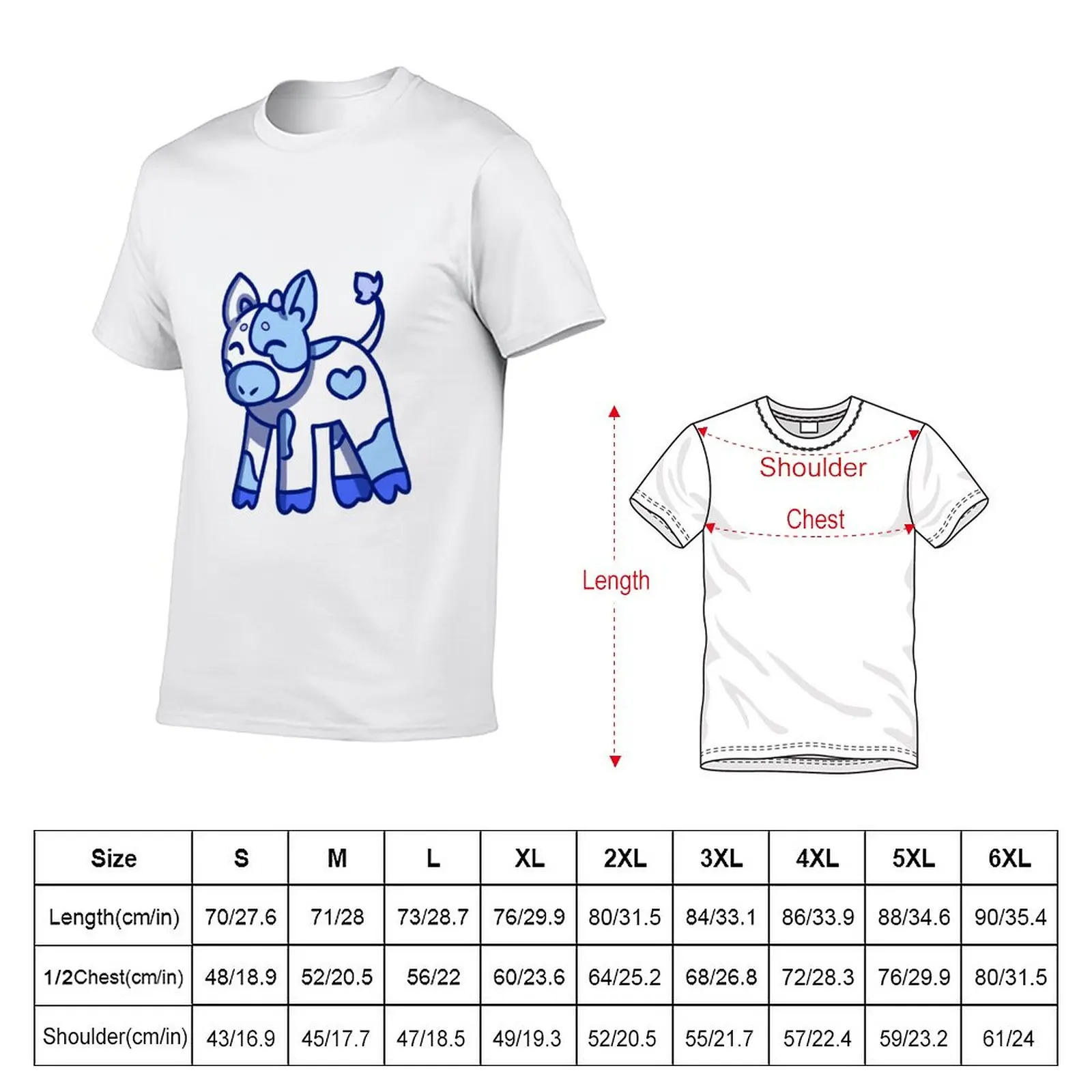 Blueberry Cows T-Shirt boys whites new edition vintage heavyweights slim fit t shirts for men