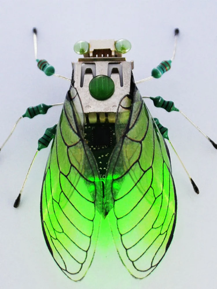 Modelo de cigarra, maquinaria de Metal, rompecabezas, juguetes científicos para niños, Kit de aprendizaje tecnológico STEM DIY, juguetes educativos