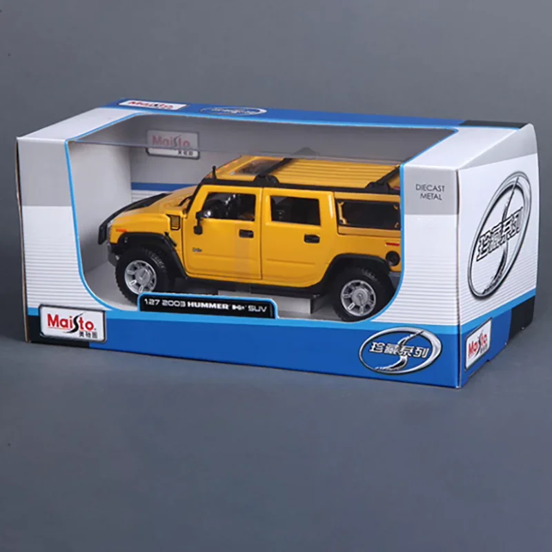 Maisto 1:27 Scale 2003 H2 Alloy Off-road Vehicle Model Simulation Toy desktop Collection Gift Static Display