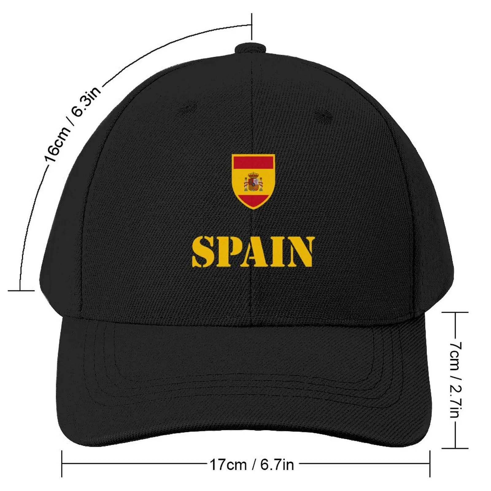 Spain Spanish Football Soccer Baseball Cap Luxury Man Hat Bobble Hat Thermal Visor Sports Cap Ladies Men's