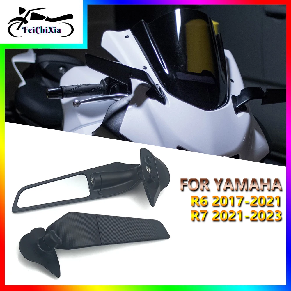 

Motorcycle Accessories Mirrors For YAMAHA YZF R6 2017-2021 YZF R7 2021 2022 2023 YZF Adjustable Rearview Mirror Wind Wing Wingle