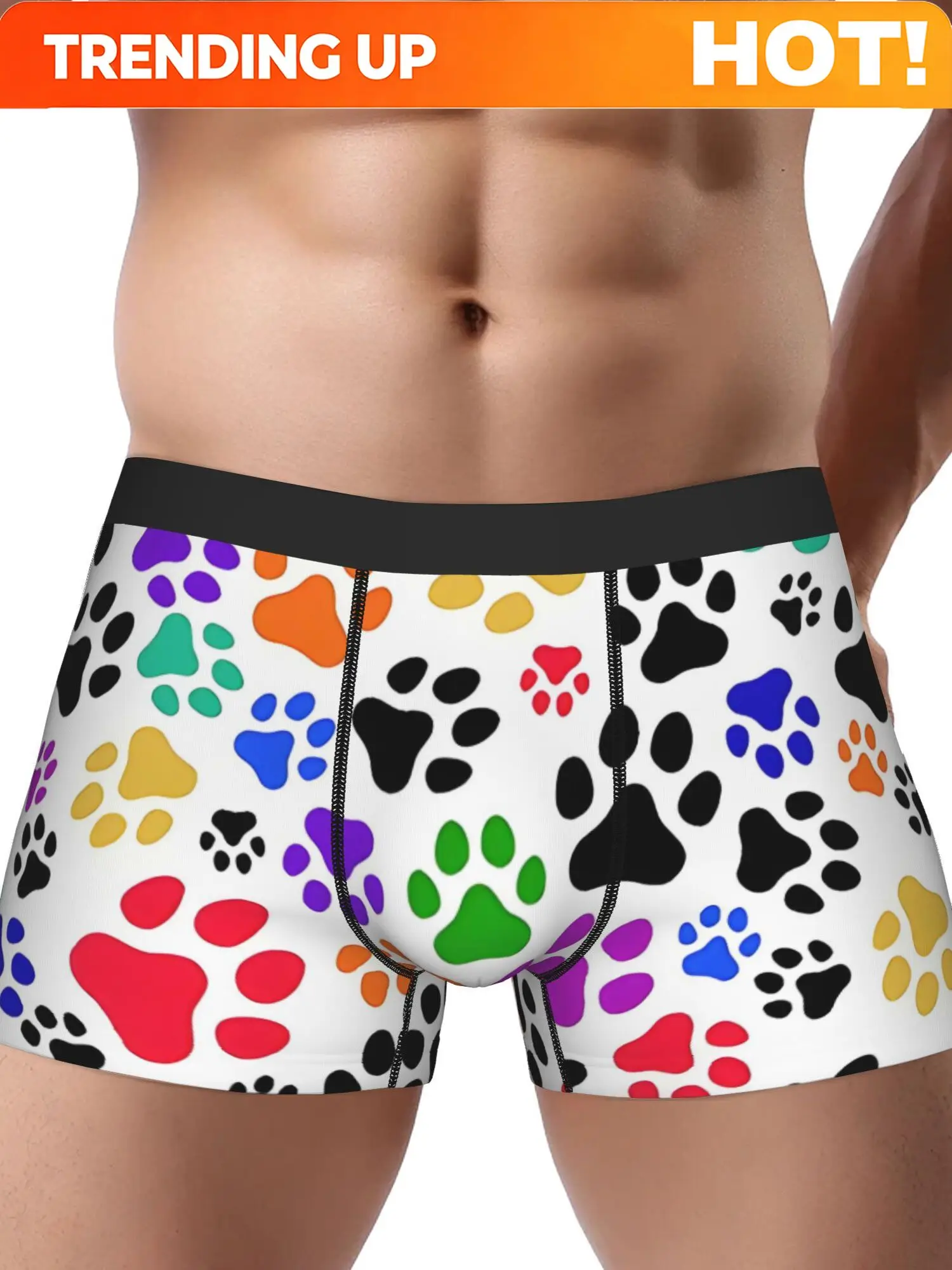 Rainbow Paws Mouse Pad Men Underwear