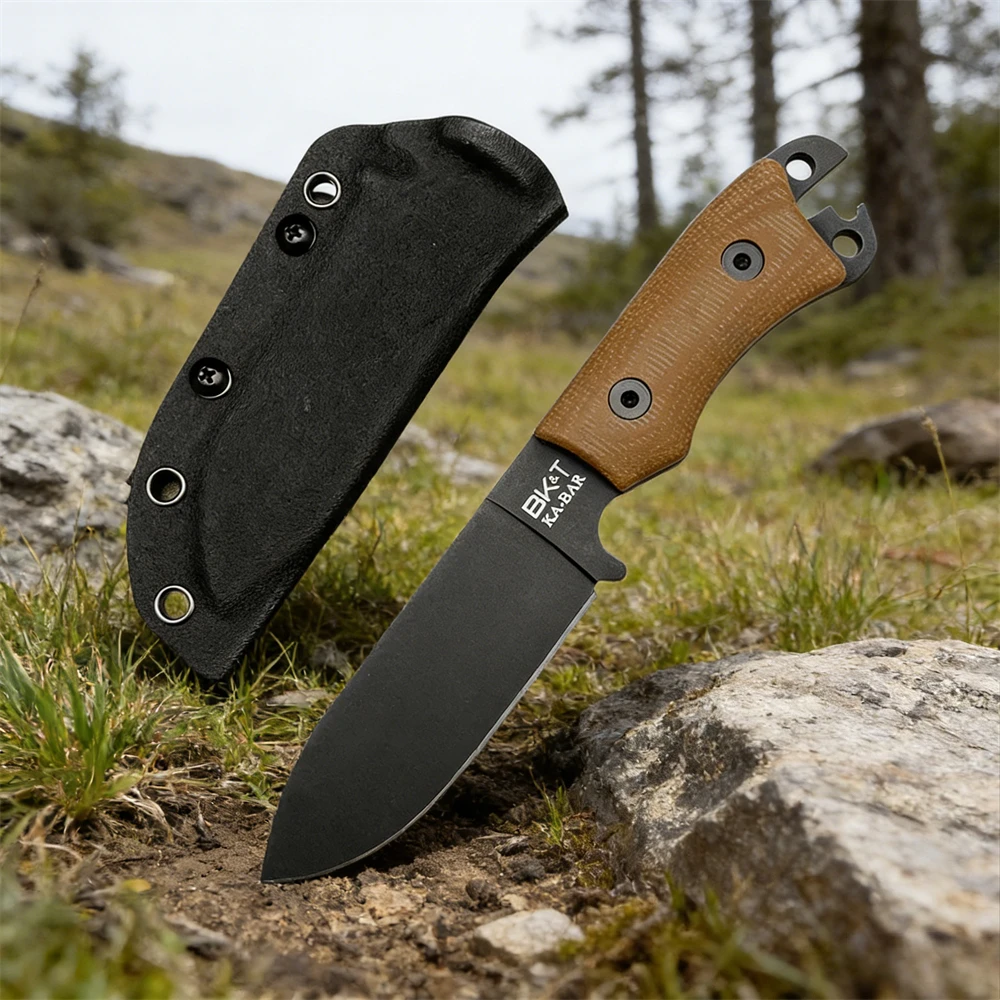 

Нож с фиксированным клинком Ka-Bar BK11, сталь 8Cr13Mov, рукоять из льняной ткани, для кемпинга, джунглей, тактических операций, выживания на природе
