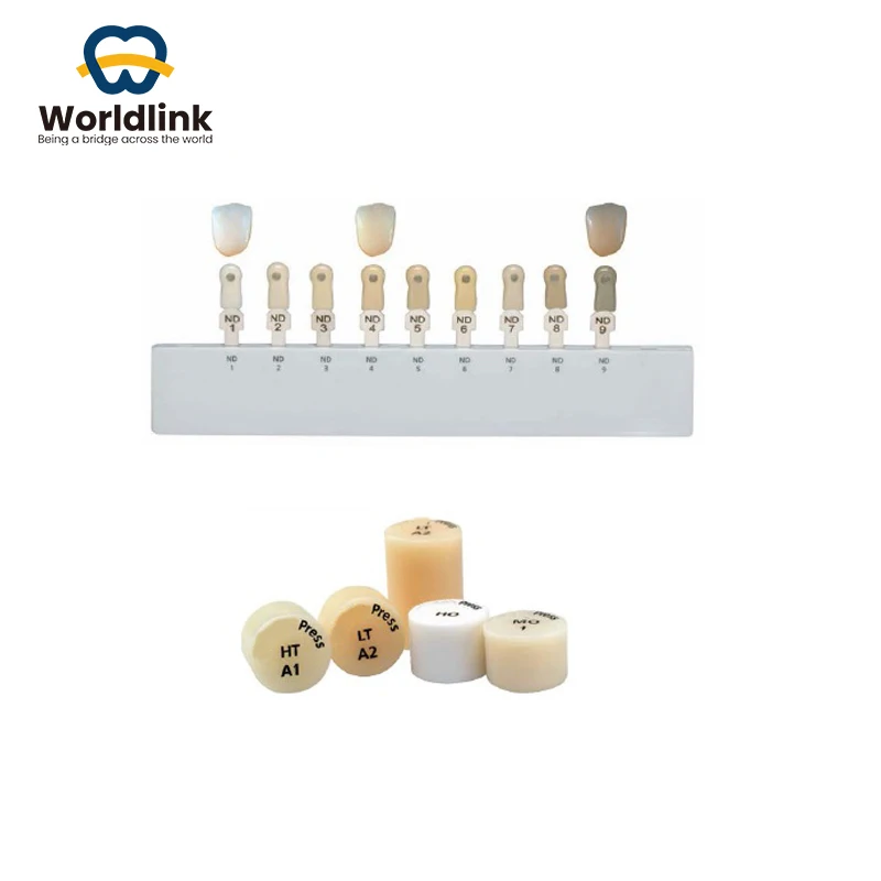 

10 Pieces HT LT Press Ingots Lithium Disilicate Teeth Material Bleach Color Full Ceramic Veneer Material for Open System