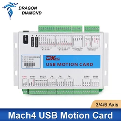 XHC Mach4 Motion Controller Card 2000KHz USB Breakout Board 3/4/6 axis MK4 For Engraving Machine CNC Machining Center