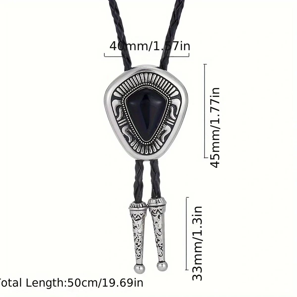 Retro Western Cowboy Krawatte im Diamant-Stil Bolo Tie Hochzeits- und Party-Accessoires – Detail 1