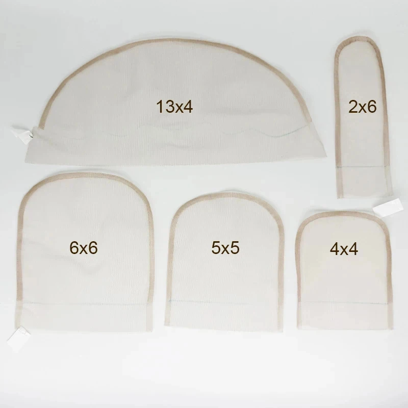 5/10Pcs HD Transparent Lace Net Base 2x6 4x4 5x5 6x6 13x4 for Making Lace Frontals Closures Toupees Custom Wigs Ventilating Repa