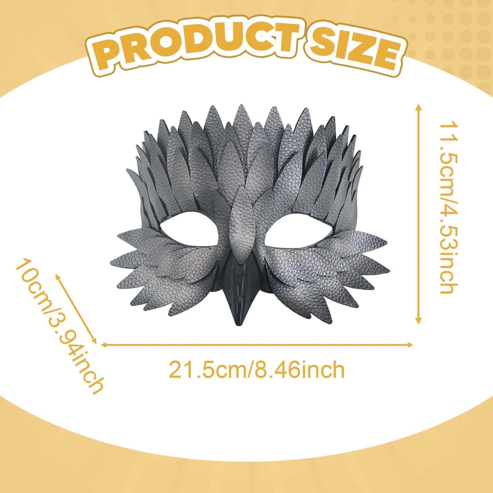 Half Face Carnival Mask for Masquerade Party Bird Beak Design Men Women Halloween Cosplay Ball Prom Stage Fancy Dress