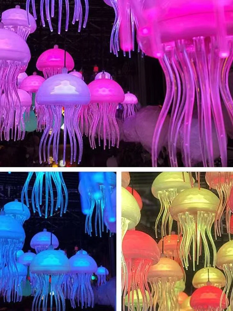 تغيير لون الشمسية قنديل البحر مصابيح حديقة Led قنديل البحر مصباح اللون تغيير Rgb المزاج ضوء السوق الليلي شارع الديكور