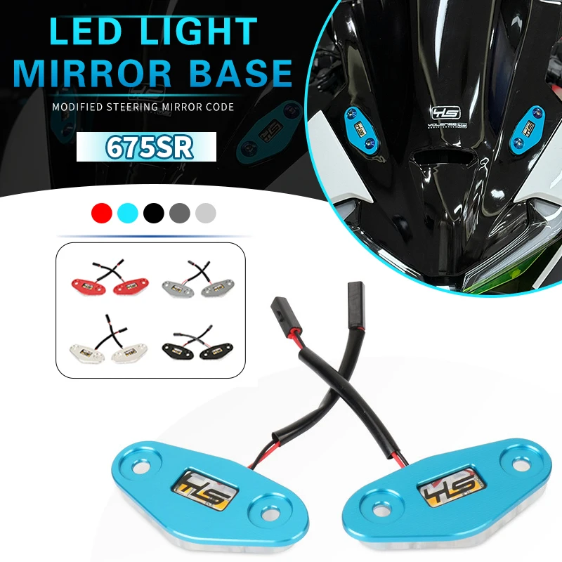 Motorrad-Spiegelbasis-Licht, Rückspiegel, Sitzbezug, dekoratives LED-Licht für CFMOTO 675SR 675SRR 675SR-R 675 SR SRR