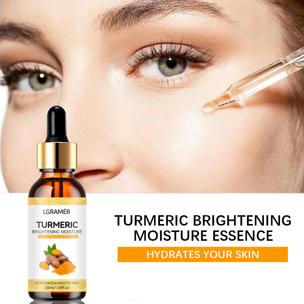 LGRAMER Turmeric Essence Softens Skin Reduces Fine Lines Nourishes Moisturizes Skin Improves Skin Texture Enhances Elasticity