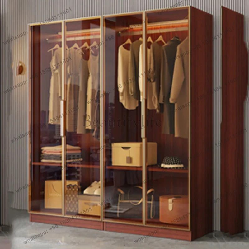Small Nordic Wardrobe Door Simple Mirror Cabinets Display Partitions Wardrobe Bedroom Organizer Guarda Roupa Furniture For Room