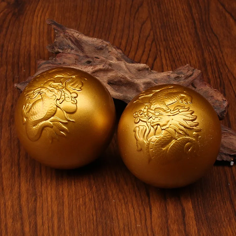 Alloy Qianlong Year Hand Pair Metal Crafts Elderly Health Ball Handheld Piece Small Gift Bulk