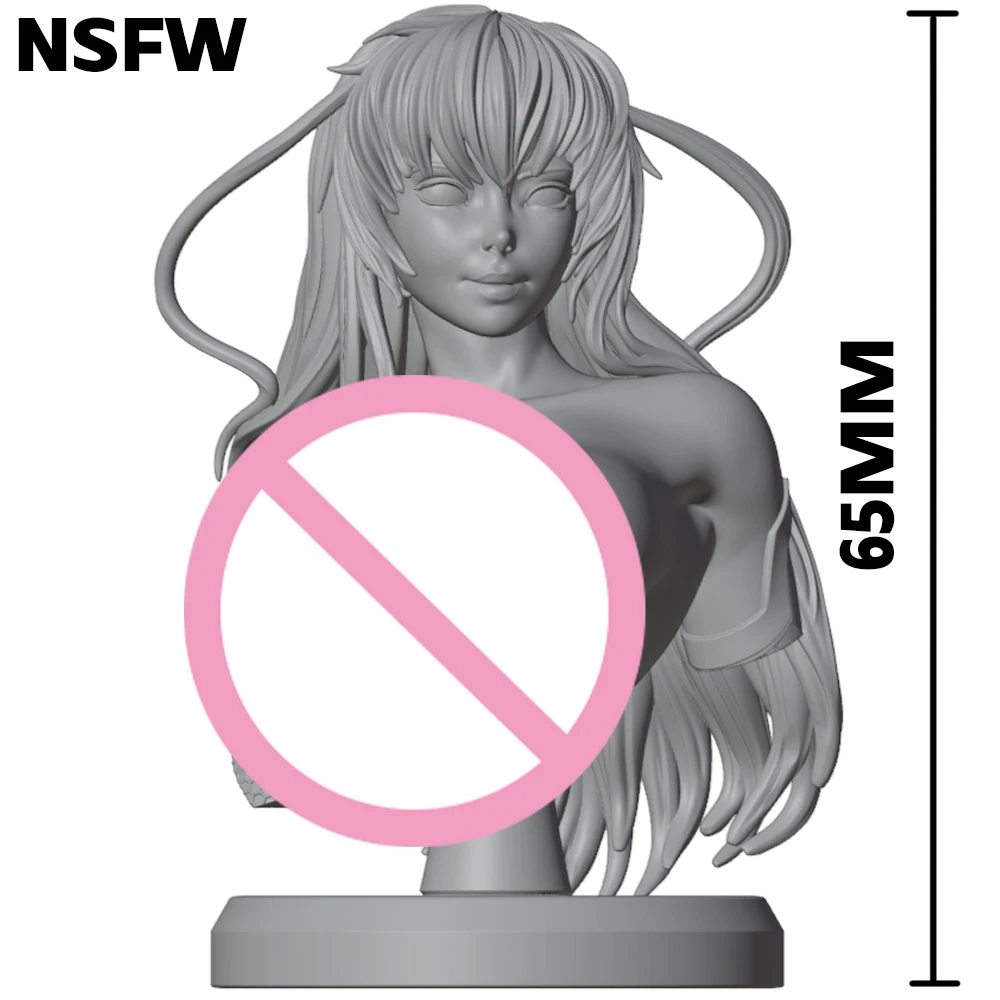 

65 мм ниндзя Белль сексуальная девушка бюст серая фигурка из смолы игрушка неокрашенная кукла GK в разобранном виде 3D принт миниатюрная редукционная статуя игрушки
